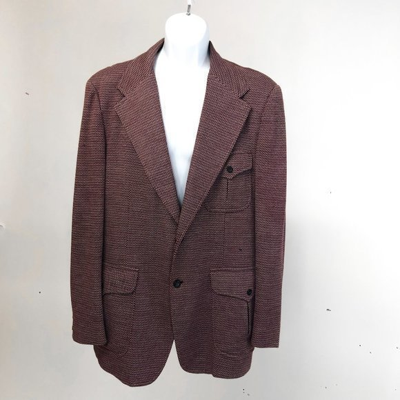 1970’s McGregor Supple Crushproof Double Knit Red‎ Blazer - Picture 1 of 6